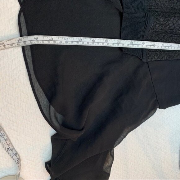 VINTAGE Elegant Prosper Black Sweater Textured Knit Tunic Top S - Picture 6 of 10